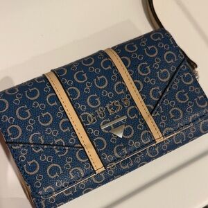 GUESS Navy and Beige wallet
